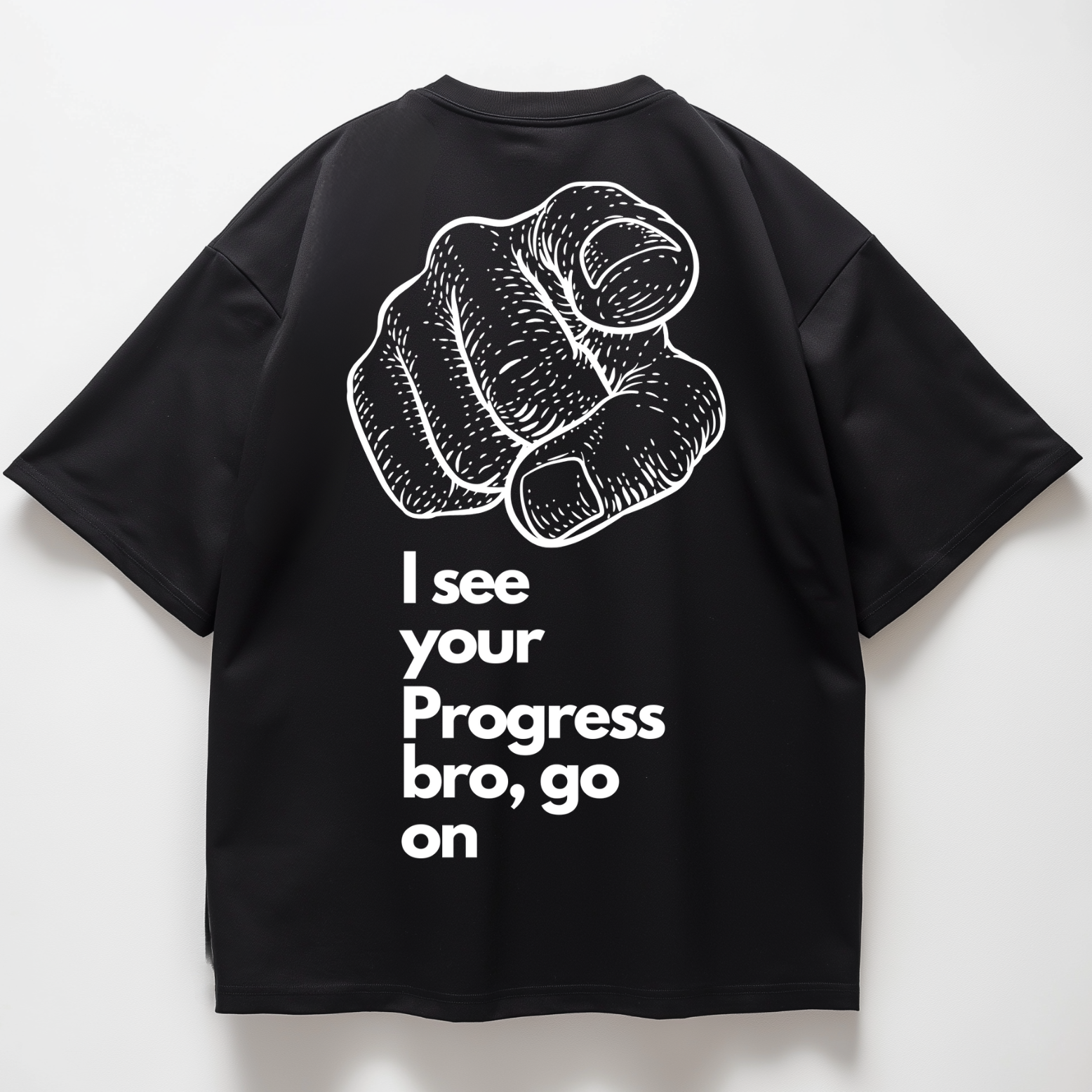 GO ON BRO PUMPCOVER - Oversize T-Shirt Backprint
