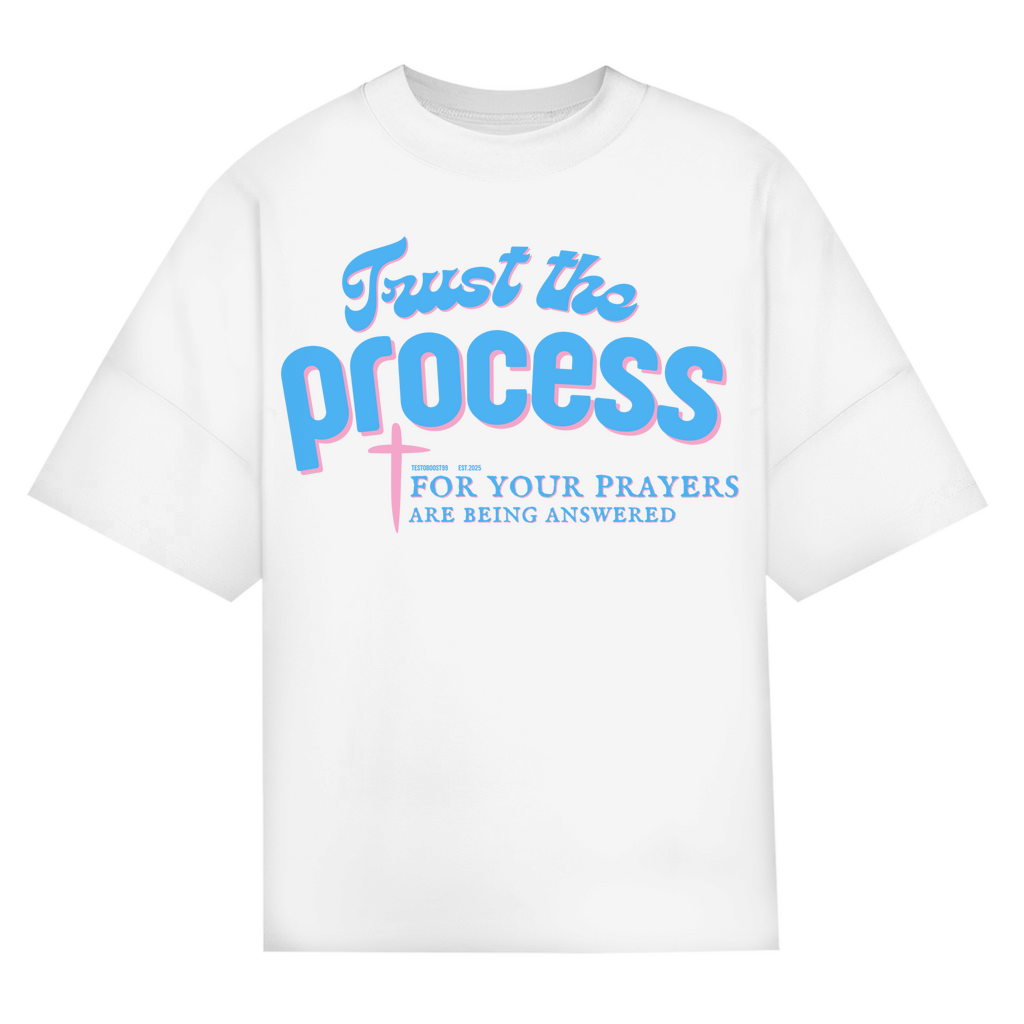 TRUST THE PROCESS PUMPCOVER - Oversize T-Shirt Frontprint