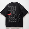 PRAY, TRAIN, RAVE PUMPCOVER - Oversize T-Shirt Backprint
